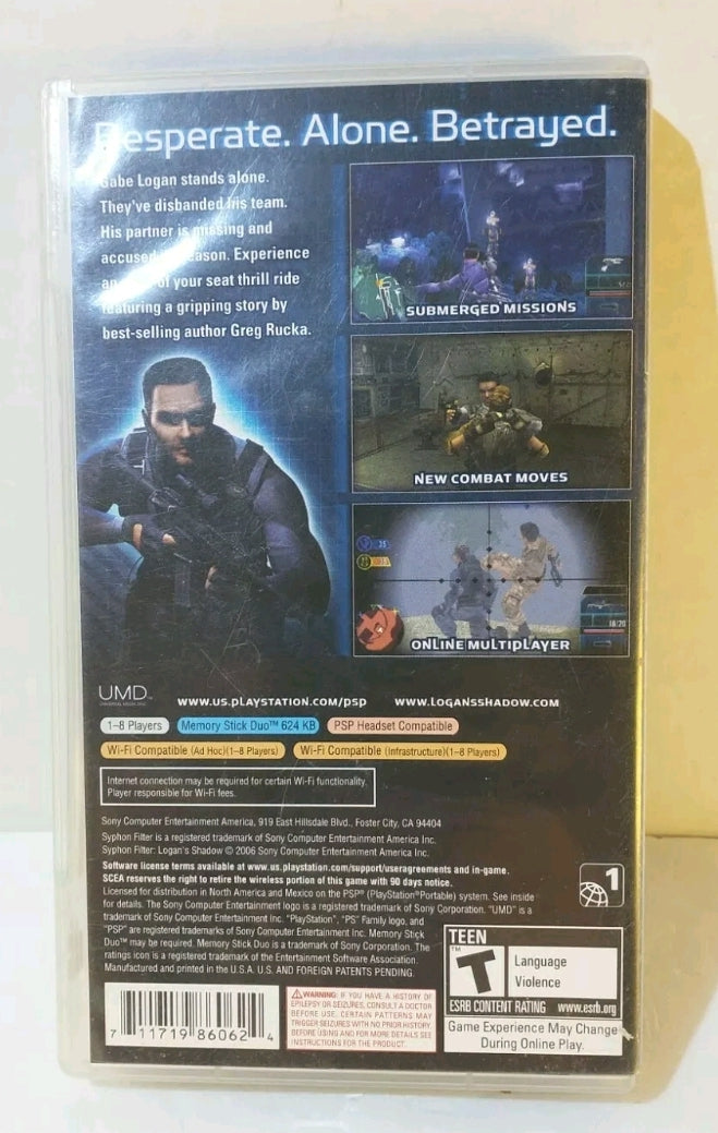 Logan's Shadow *PSP PlayStation "Gabe Logan Stands Alone"