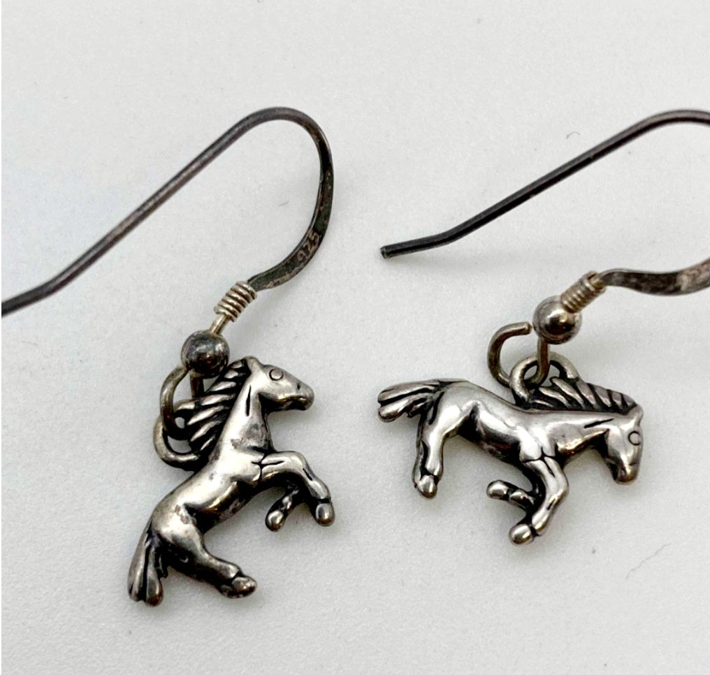 Cute *Sterling Silver Horse Earrings