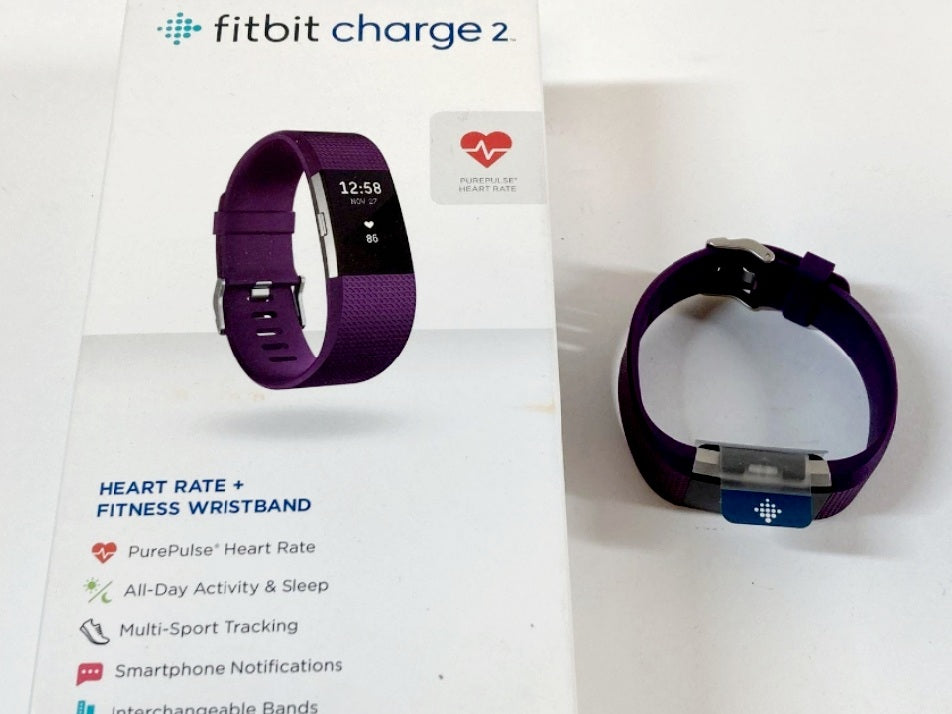 NEW *Fitbit Charge 2 (Purple) Heart Rate/Fitness Wristband