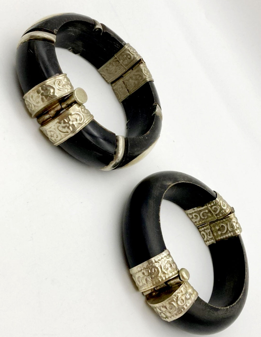 Stunning *Horn Pin Clasp Cuff Bracelet Bangle Set