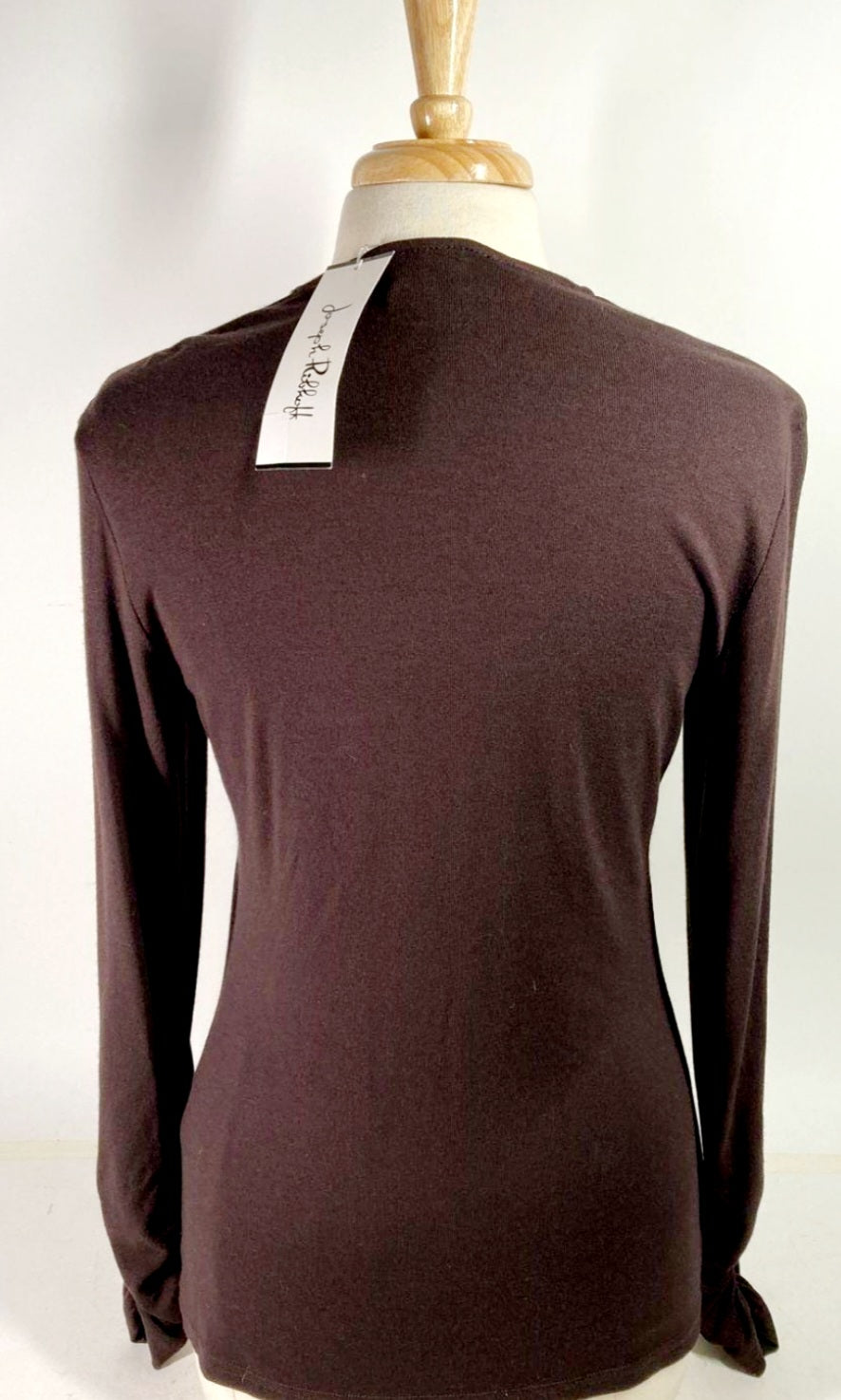 NEW *Joseph Ribkoff Brown Long Sleeve Layer Sweater w/ Ring (Sz L/12)