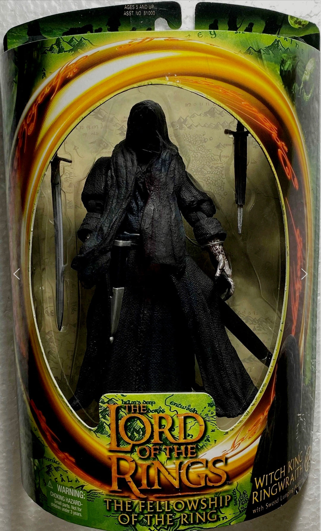 New *LOTR Witch King RingWraith w/ Sword Lunging Action (2001)