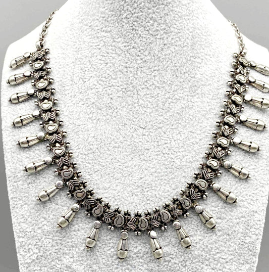 Beautiful *Sterling Silver .925 Bib Statement Handcrafted Necklace (53.7 grams)