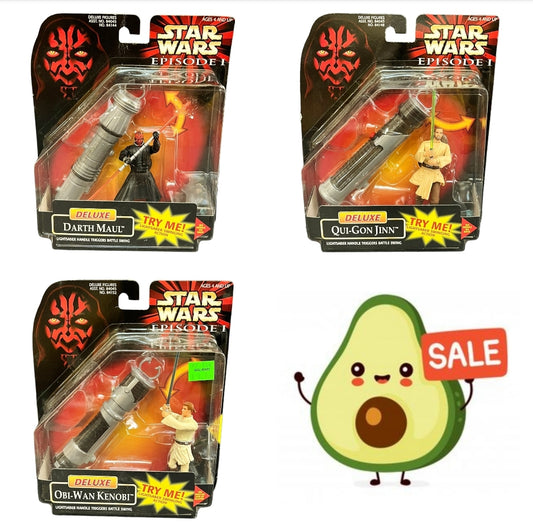 New *Star Wars Episode 1: Lightsabor Swinging Figures