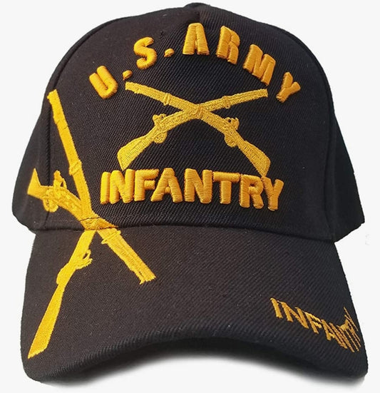New *US Army Infantry Embroidered Black Baseball Cap/Hat