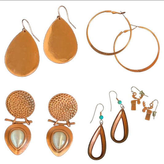 Copper Collection *5 Beautiful Pairs of New Earrings