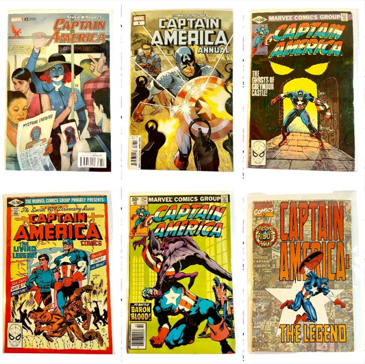 Lot of Seven (7) “CAPTAIN AMERICA” Comic Books, Annual & Special Tribute Ed. *Key Issues