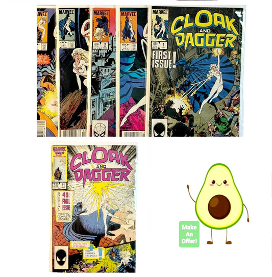 Lot of Six (6) Marvel “CLOAK & DAGGER” Comic Books & 25th Anniversary Issue
