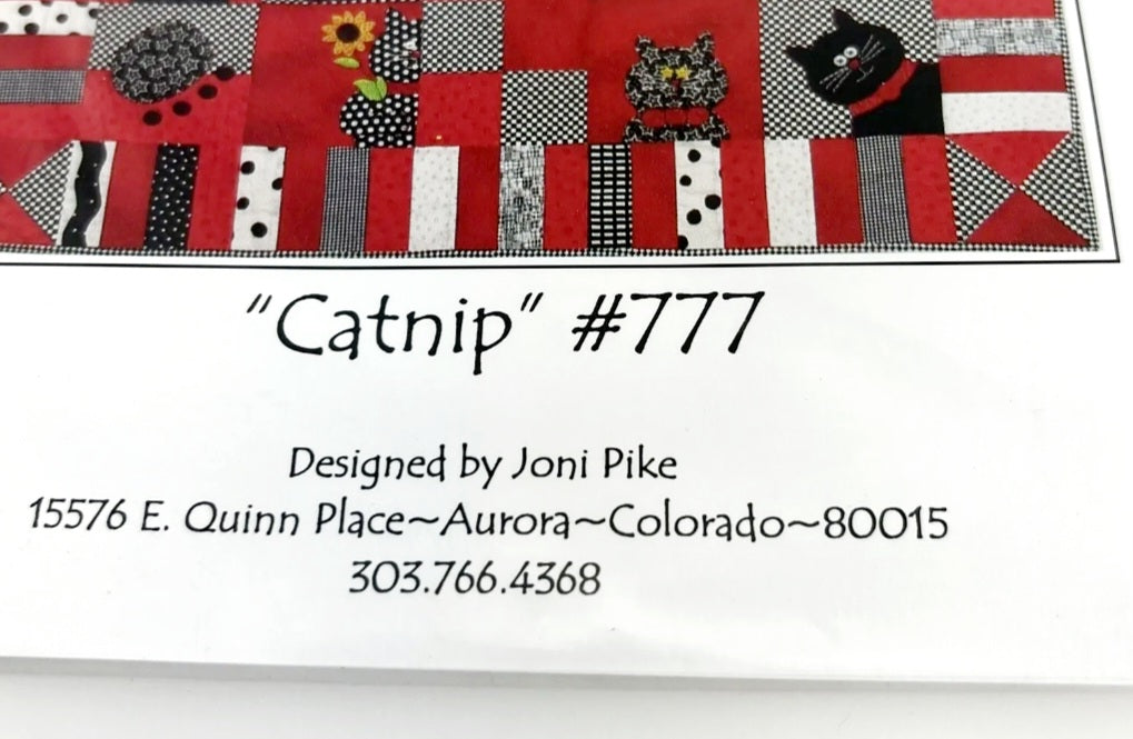 NEW “CatNip” Pattern #777: Quilt (52” x 60”) & Pillow 14” Square PLUS Material