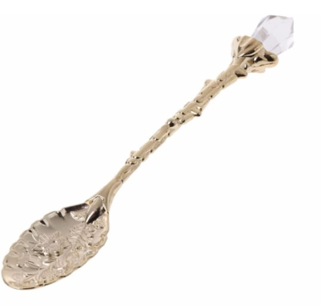 Two (2) *Matching Retro Style Crystal Spoons